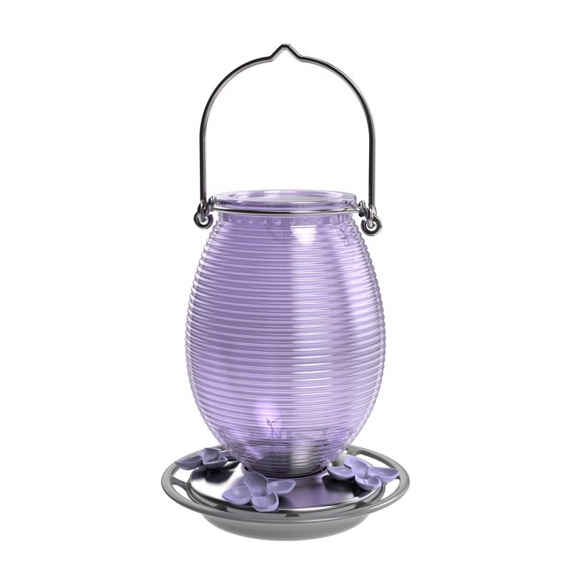Nature's Way Hummingbird 29 oz Glass/Metal Antique Nectar Bird Feeder 4 ports
