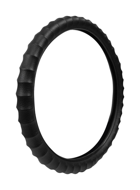 Custom Accessories Black Steering Wheel Cover For Fits 14-1/2 inch To 15-1/2 inch 1 pk