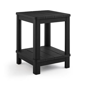 Keter Graphite Black Square Resin Adirondack Side Table 260633