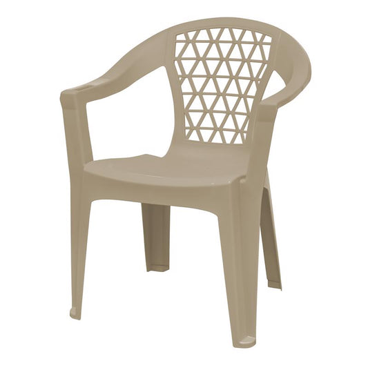 Adams Penza Biscuit Polypropylene Frame Stackable Chair