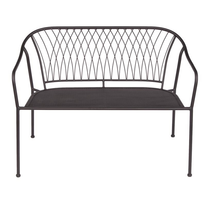 Living Accents Winston Black Steel Frame Stackable Bench