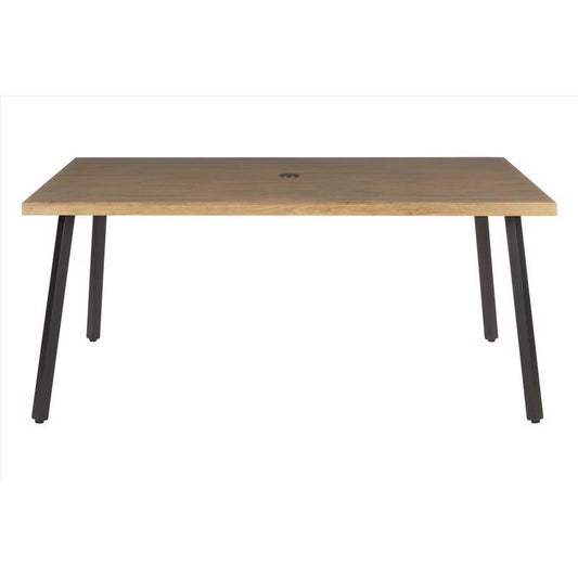 Living Accents Brown Rectangular Metal Dining Table
