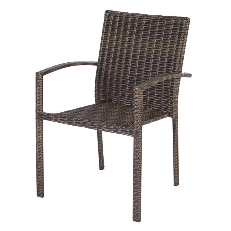 Living Accents Brown Steel Frame Woven Chair Brown