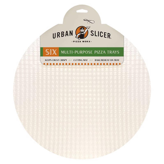 Urban Slicer Pizza Worx Paper Composite White Pizza Chopping Board 6 each