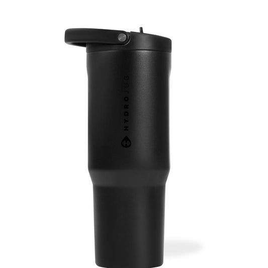 Hydrojug 32 oz Black Sports Water Bottle w/Straw