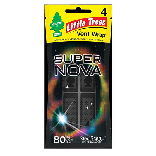 Little Trees Vent Wrap Supernova Scent Car Air Freshener Solid 4 pk