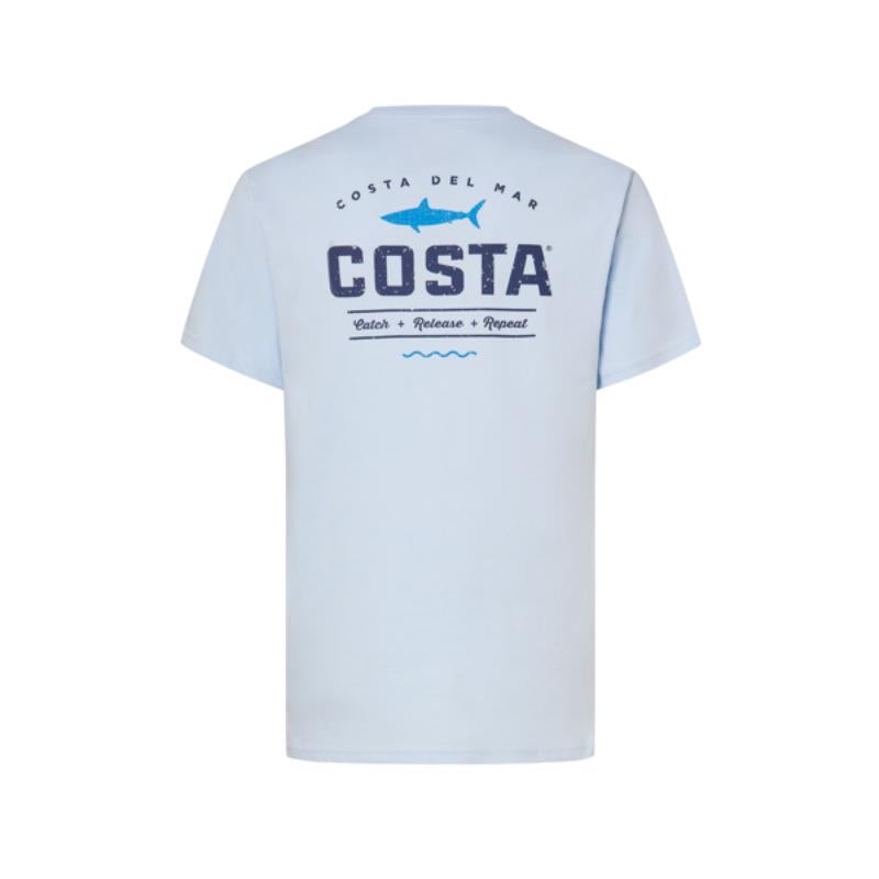 Costa XXL Short Sleeve Men's Crew Neck Light Blue Topwater Tee Shirt