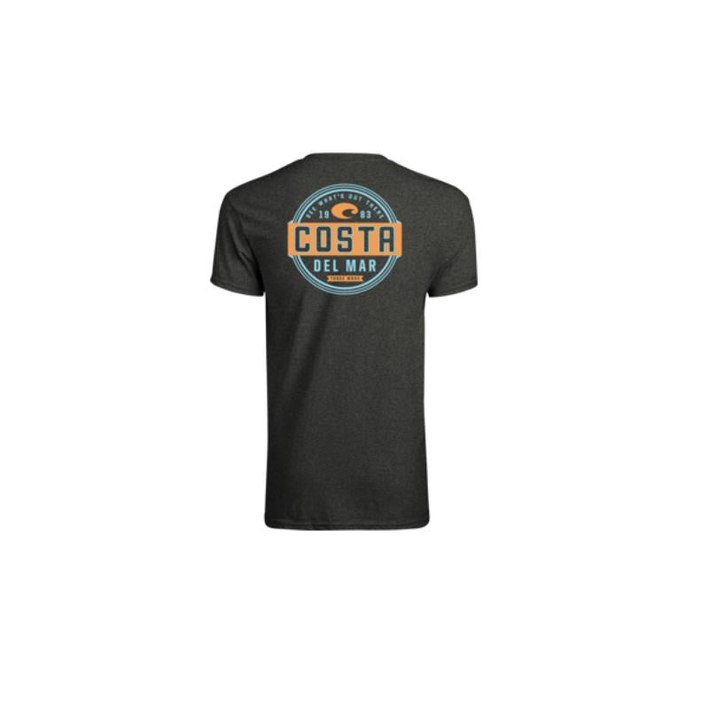 Costa XXL Short Sleeve Men's Crew Neck Dark Heather Prado Tee Shirt