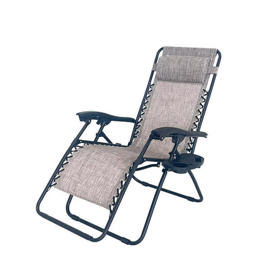 Living Accents Multi-Position Gray Sling Folding Lounger