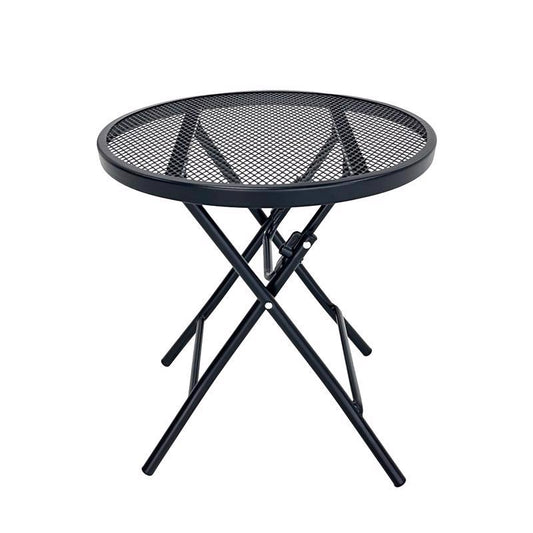 Living Accents Black Round Steel Side Table