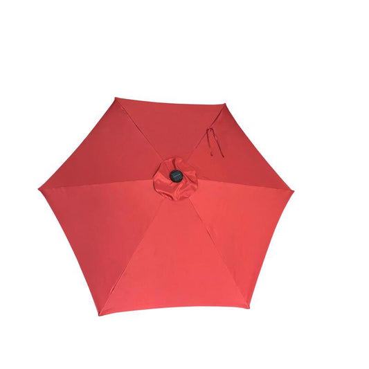 Living Accents Solar LED 9 ft. Tiltable Red Market Umbrella