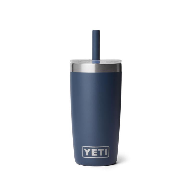 YETI Rambler Jr. 10 oz Navy BPA Free Kids Cups with Silicone Straw