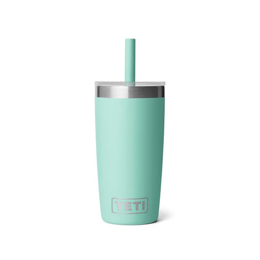 YETI Rambler Jr 10 oz Seafoam BPA Free Kids Cups with Silicone Straw