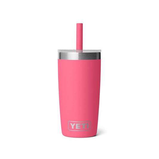 YETI Rambler Jr 10 oz Tropical Pink BPA Free Kids Cups with Silicone Straw