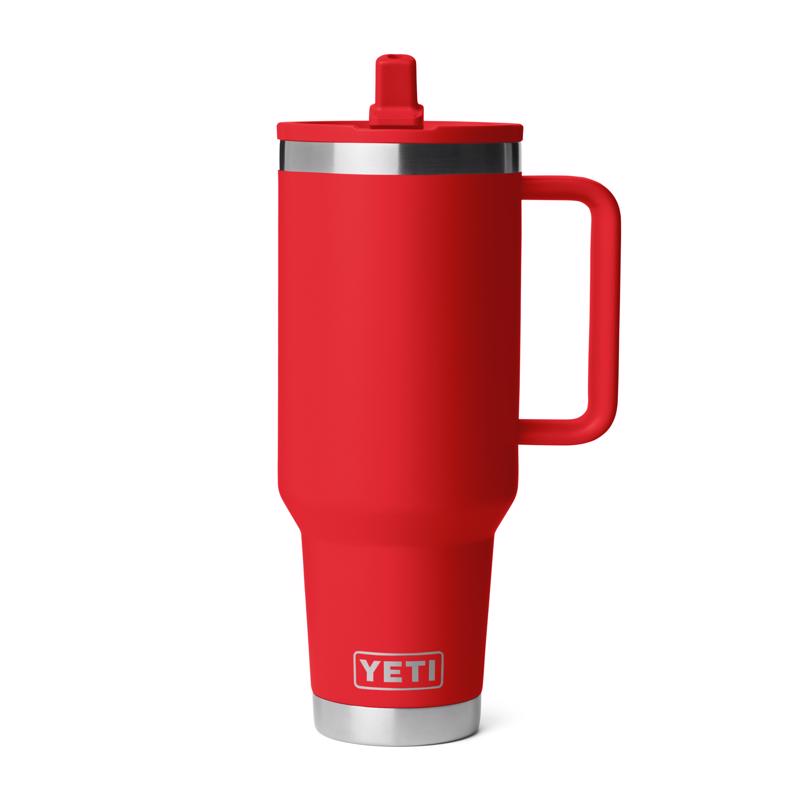 YETI Rambler 40 oz Rescue Red BPA Free Travel Straw Mug