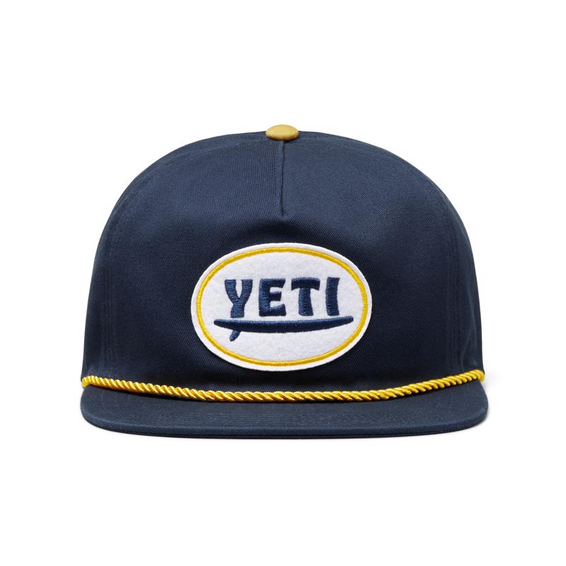 YETI Big Wave Flat Brim Rope Hat Navy One Size Fits Most