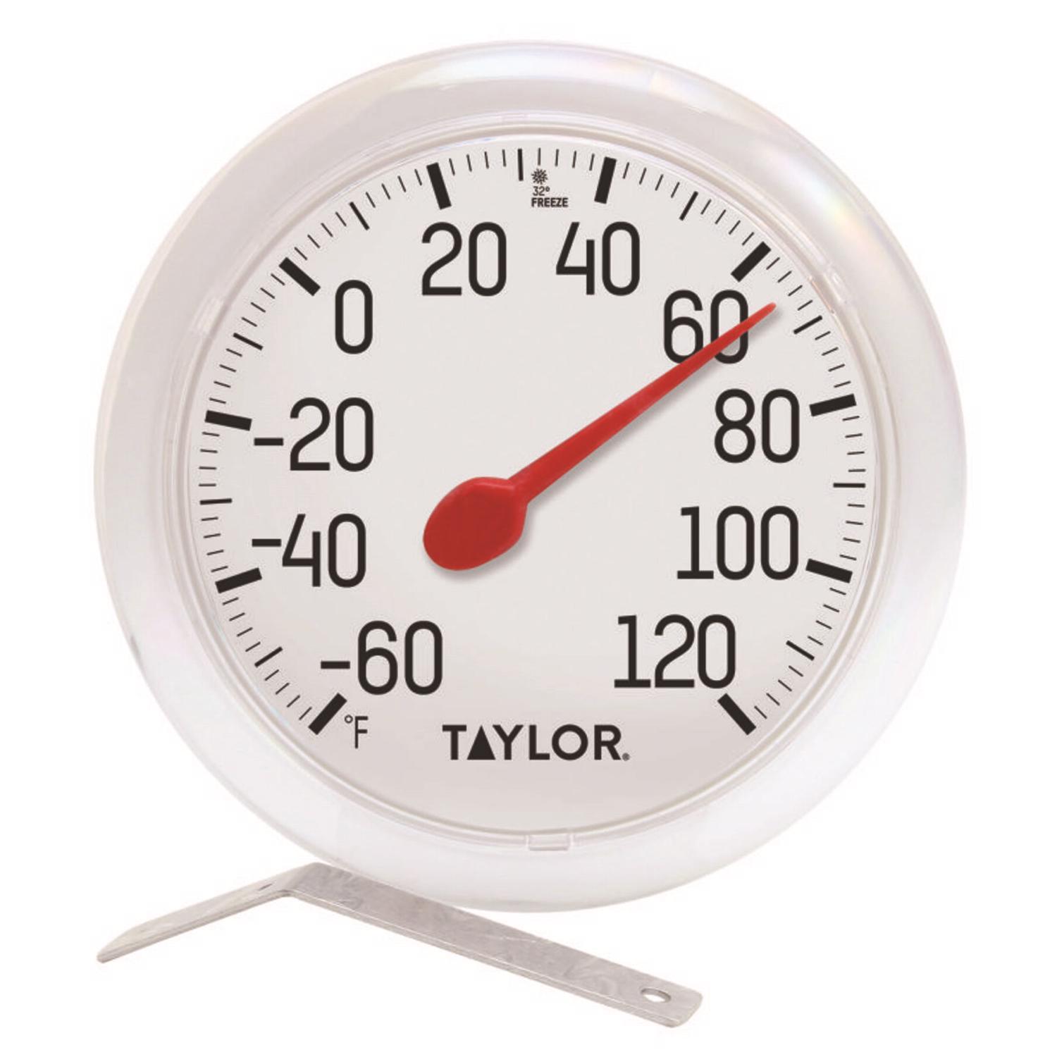 Taylor Dial Thermometer Plastic White 6 in.