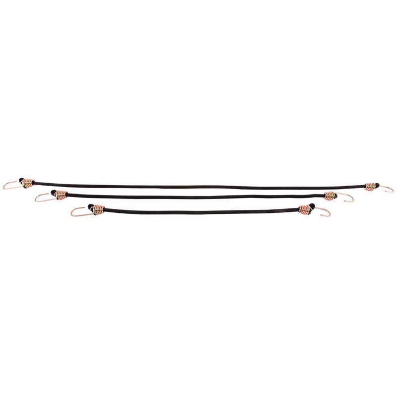 Keeper Black Bungee Cord Set 32 in. L X 0.315 in. 6 pk