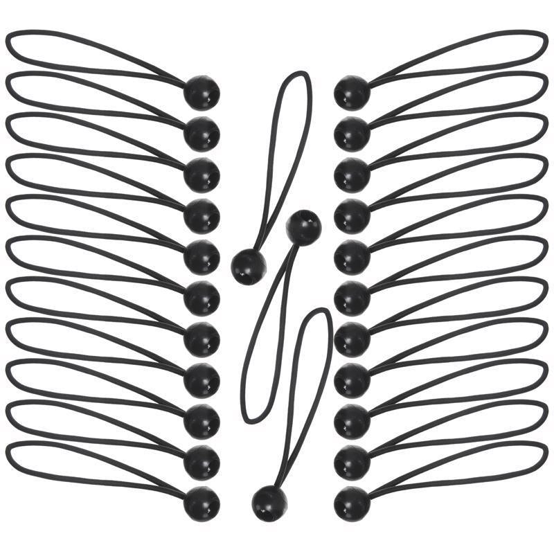 Keeper Black Bungee Ball Cord 8 in. L X 0.315 in. 25 pk