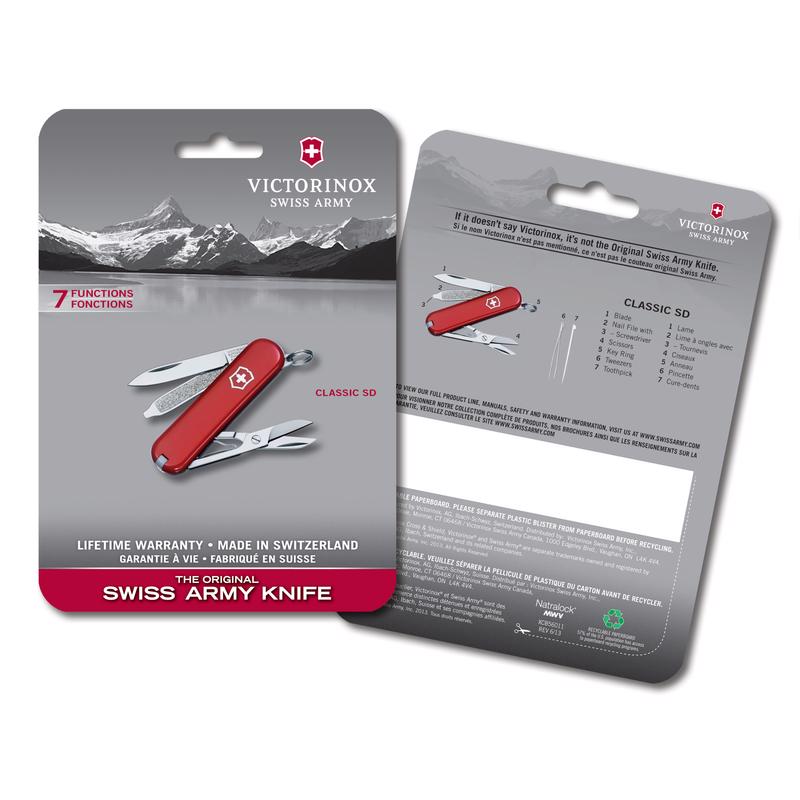 Victorinox Swiss Army Red 420 HC Stainless Steel < 3 in. Classic SD Multi-Function Knife