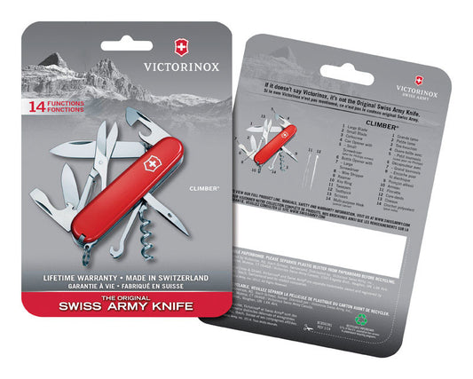 Victorinox Climber Red 420 HC Stainless Steel 3-4 in. Multi-Function Knife
