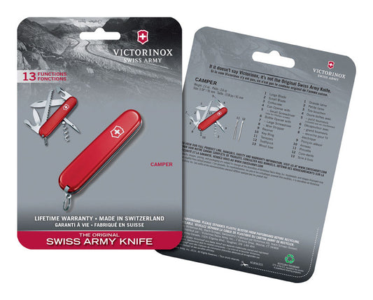Victorinox Camper Red 420 HC Stainless Steel 3-4 in. Multi-Function Knife