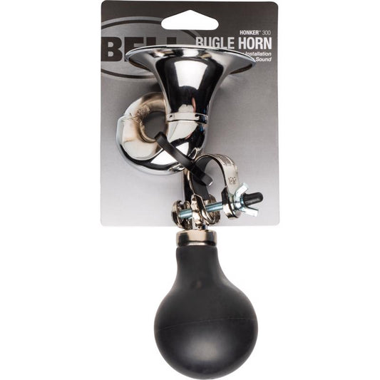Bell Sports Honker 300 Steel Bugle Horn Silver/Black