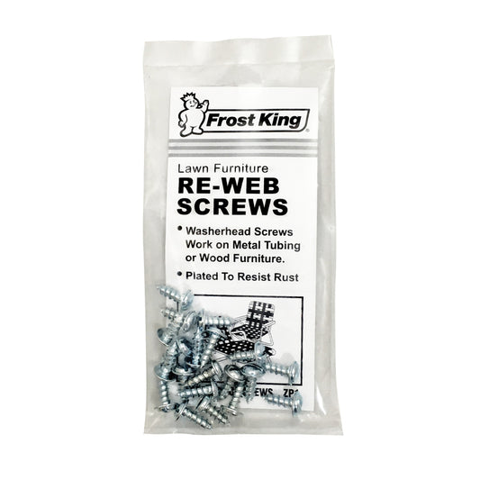 Frost King Aluminum Re-Webbing Screws Silver