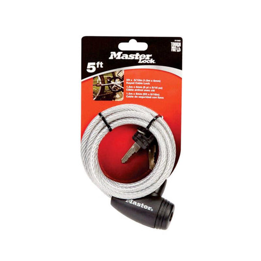 Master Lock 5/16 in. D X 60 in. L Vinyl Coated Steel Locking Cable
