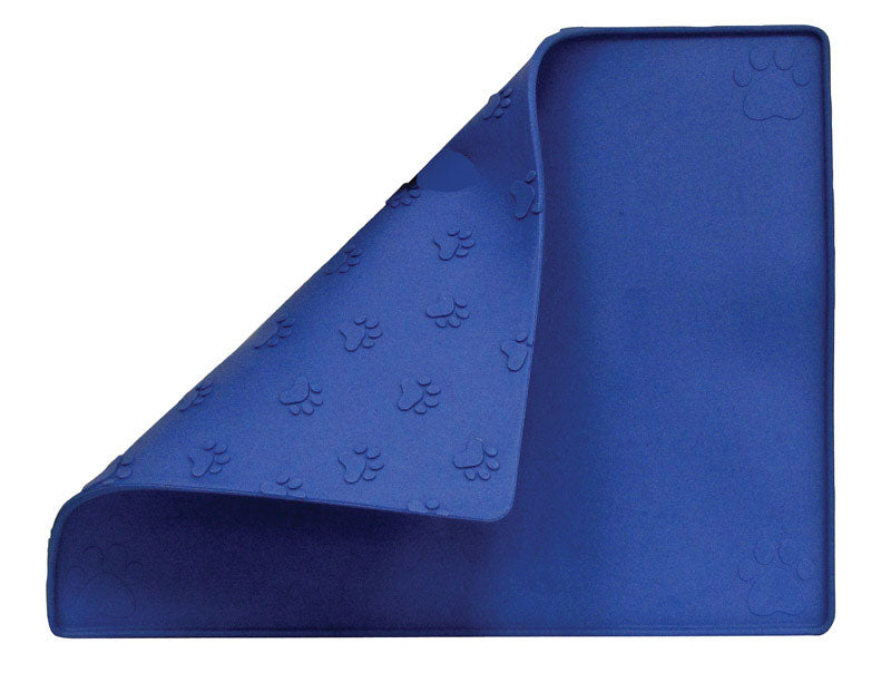 Prestige Blue Plain Rubber Pet Bowl Mat For All Pets