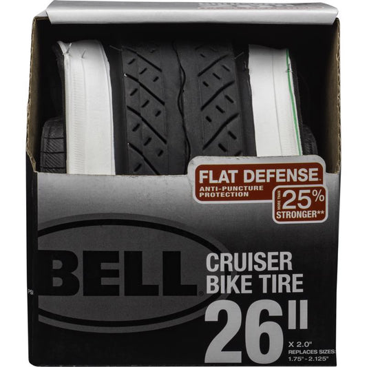Bell Sports White Wall Cruiser 26 in. Rubber Bicycle Tire 1 pk