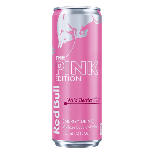 Red Bull Pink Edition Wild Berries Caffeine Beverage 12 oz 1 pk