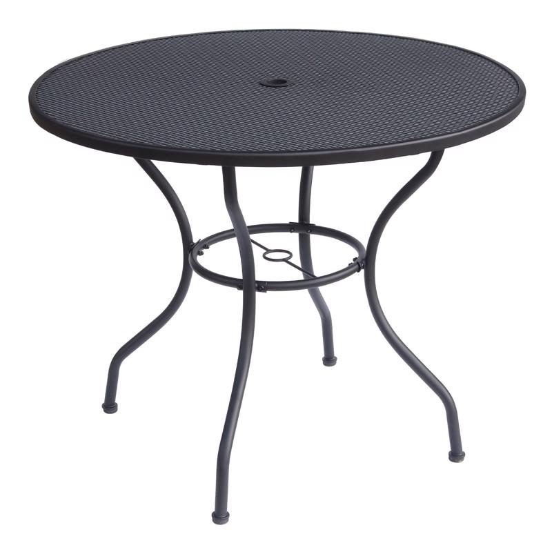 Living Accents Winston Black Round Steel Dining Table