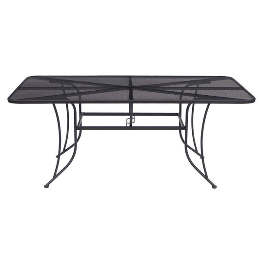 Living Accents Winston Black Rectangular Steel Dining Table