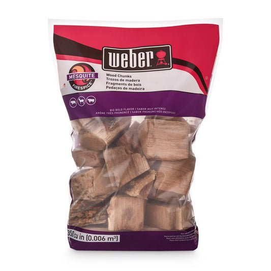 Weber Firespice All Natural Mesquite Wood Smoking Chunks 350 cu in