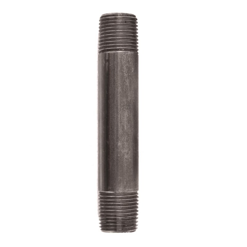 STZ Industries 1/2 in. MIP each X 1/2 in. D MIP Black Steel 4-1/2 in. L Nipple
