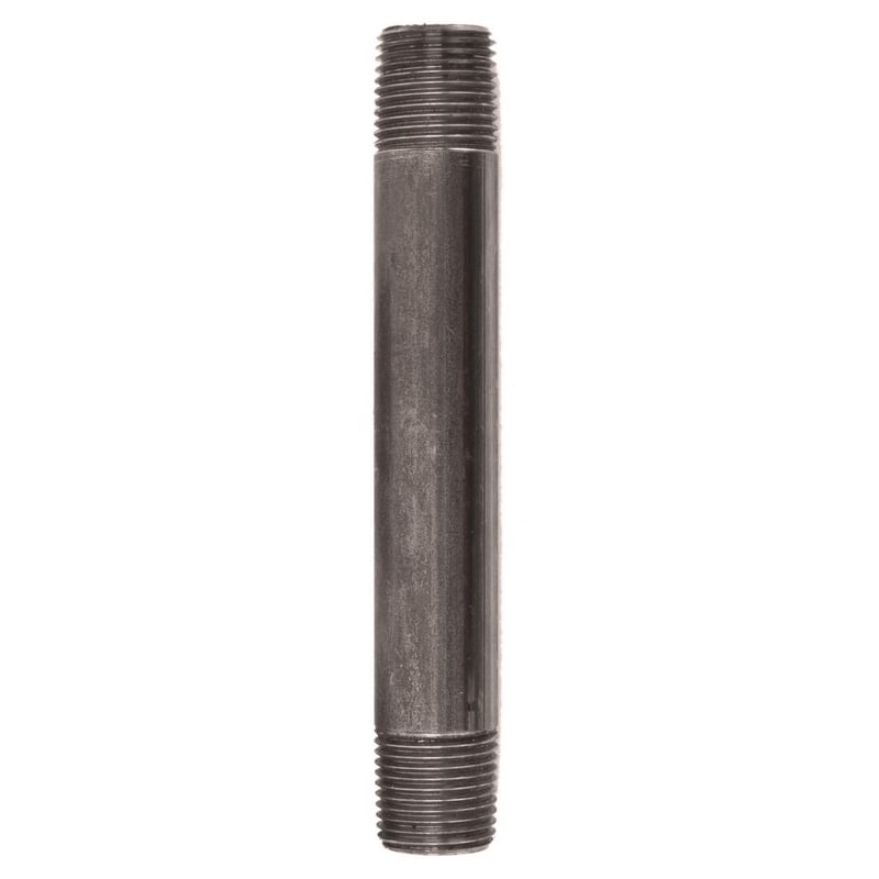 STZ Industries 1/2 in. MIP each X 1/2 in. D MIP Black Steel 5-1/2 in. L Nipple