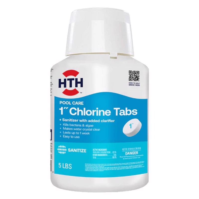 HTH Pool Care 1' Tablet Chlorinating Chemicals 5 lb