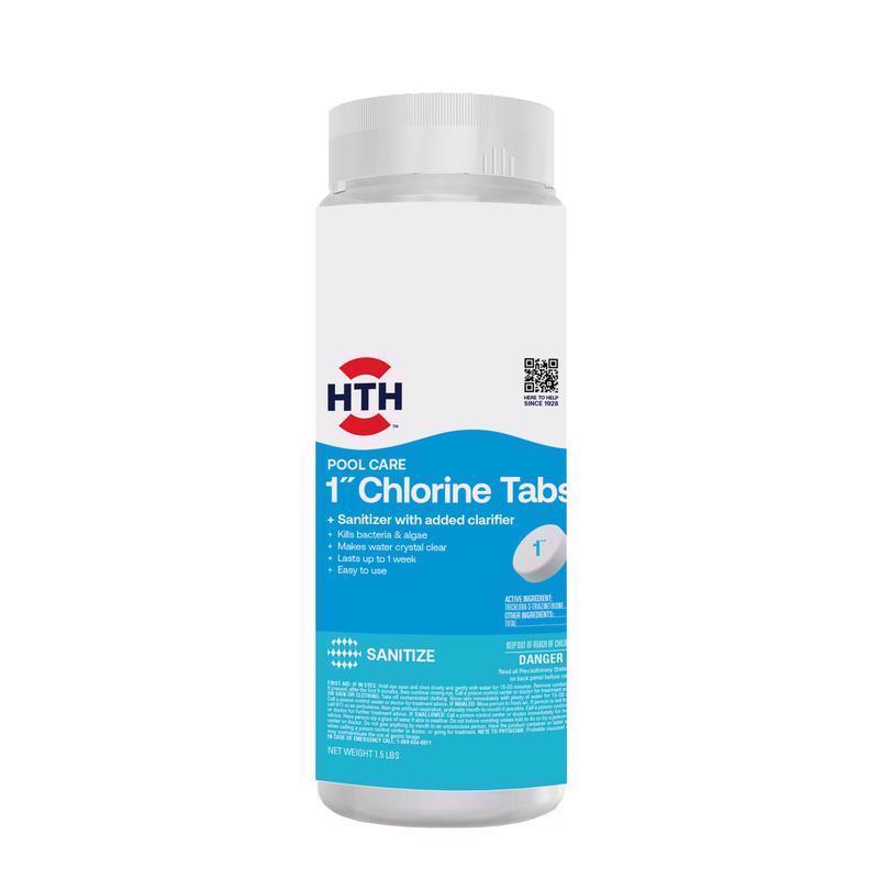HTH Pool Care 1' Tablet Chlorinating Chemicals 1.5 lb