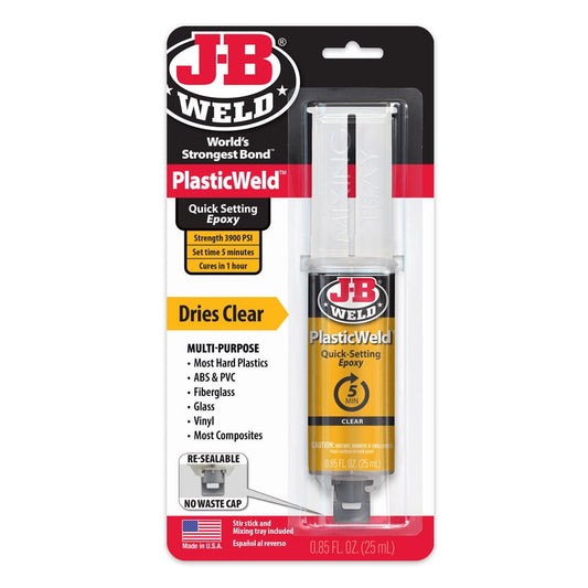 J-B Weld Plastic Weld High Strength Automotive Epoxy Gel 0.85 oz