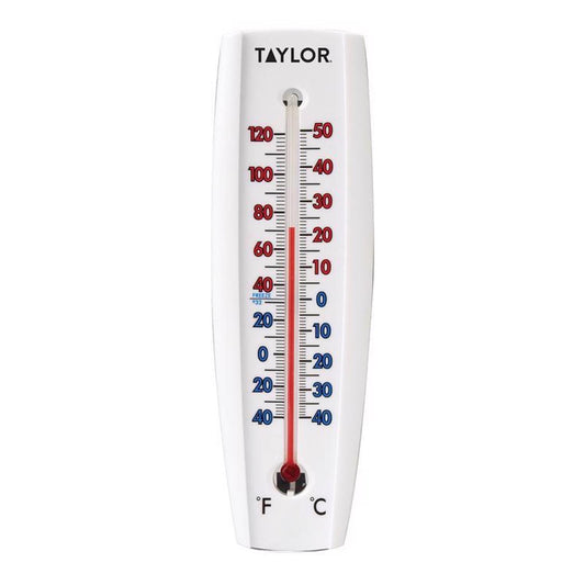 Taylor Tube Thermometer Plastic White 7.68 in.