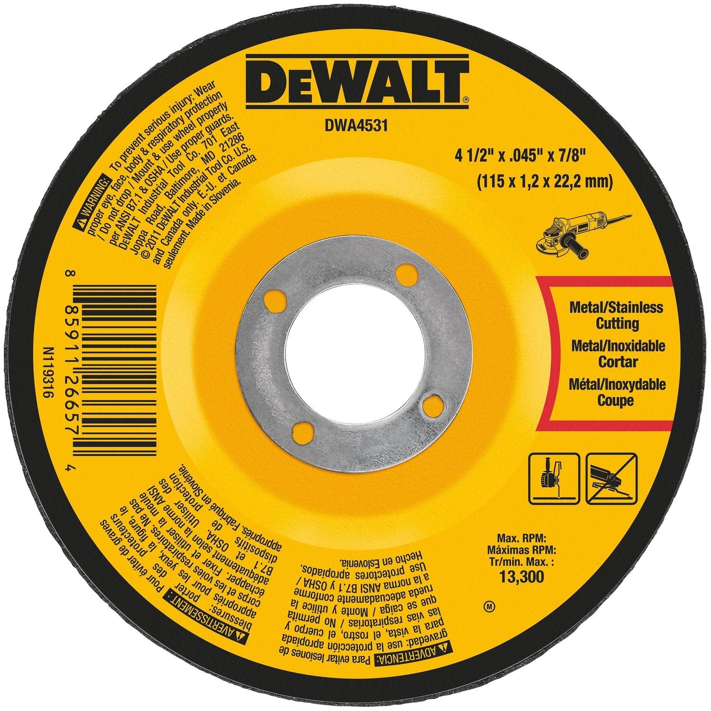 MTL WHL T27 4.5X.045X7/8