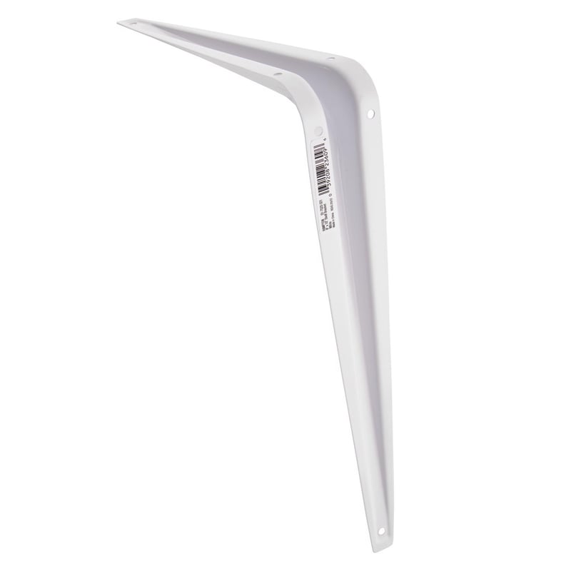 Hampton White Steel Shelf Support 18 Ga. 8 in. L 100 lb