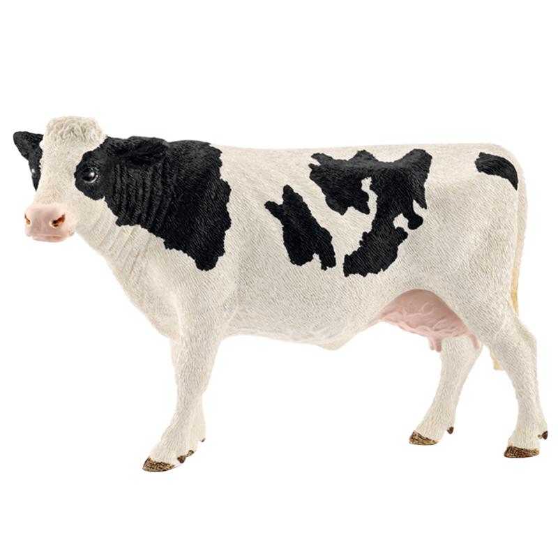 Schleich Farm World Holstein Cow Toy Black/White