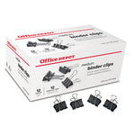 Office Depot Medium Black/Silver Binder Clips 12 pk