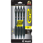 Pilot G-2 Black Retractable Gel Pen 4 pk