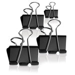 Office Depot Medium Black/Silver Binder Clips 12 pk