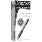 Zebra Sarasa Black Retractable Gel Pen 12 pk