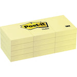Post-it 2 in. W X 1.5 in. L Yellow Sticky Notes 12 pad