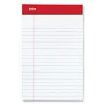 Office Depot 5 in. W X 8 in. L College Ruled Double Stitched White Perforated Writing Pads